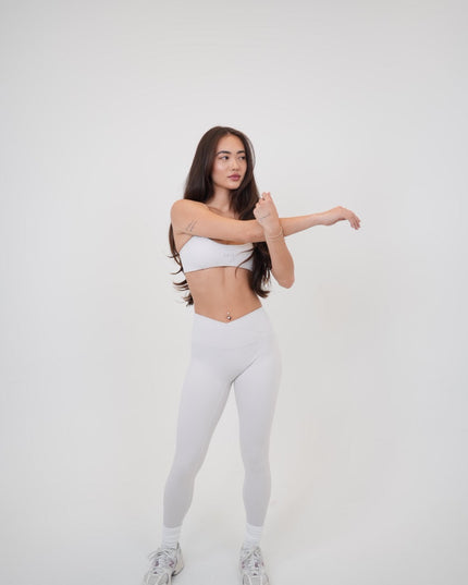 My Time Is Divine Lime White Cross-Back Butter Soft Bra