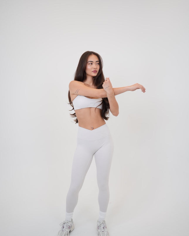 My Time Is Divine Lime White Cross-Back Butter Soft Bra