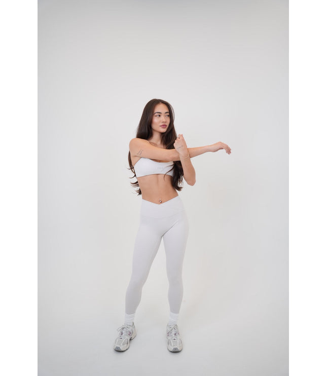 My Time Is Divine Lime White Cross-Back Butter Soft Bra