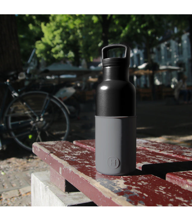 Black-Metallic Grey 16 Oz