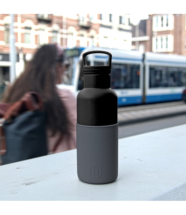 Black-Metallic Grey 16 Oz