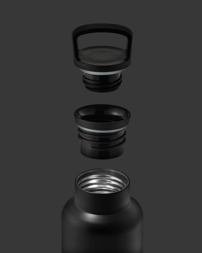 Black-Metallic Grey 16 Oz