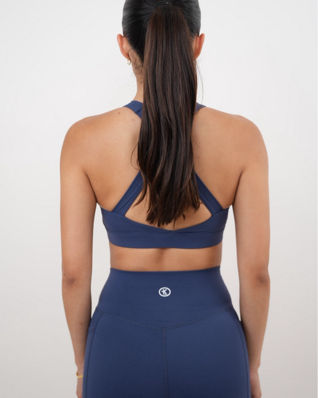 I Am Glowing Navy Blue Quick Dry Butter Bra