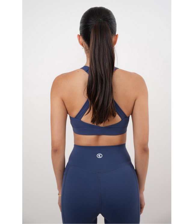 I Am Glowing Navy Blue Quick Dry Butter Bra