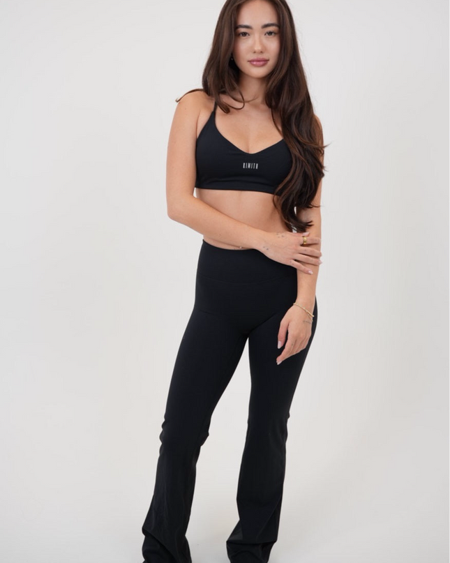 I Live in Luxury Black Flare Pant
