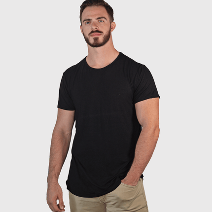 Bamboo Swift Curve-Hem T-Shirt - Heather Grey