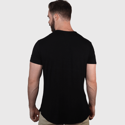 Bamboo Swift Curve-Hem Tee - Black