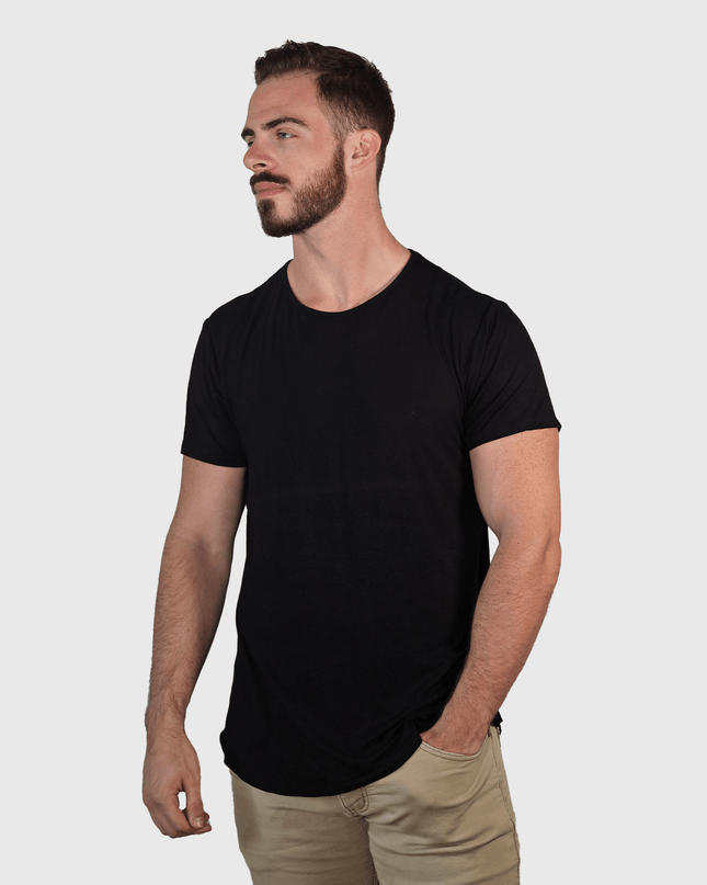 Bamboo Swift Curve-Hem T-Shirt - Sandstone
