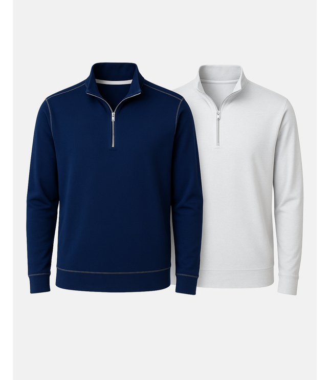 Buki Cinqo Travel Half Zip 2-Pack - Navy/White