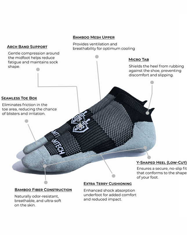 Bamboo Performance Low-Cut Athletic Socks