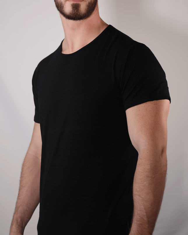 Bamboo Swift Curve-Hem T-Shirt - Heather Grey