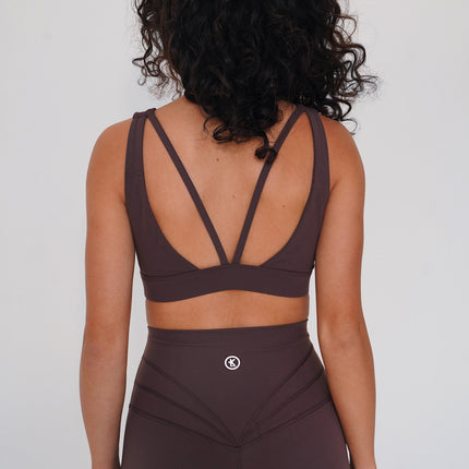 I am Beautifully Radiant Quick Dry Coffee Sports Bra