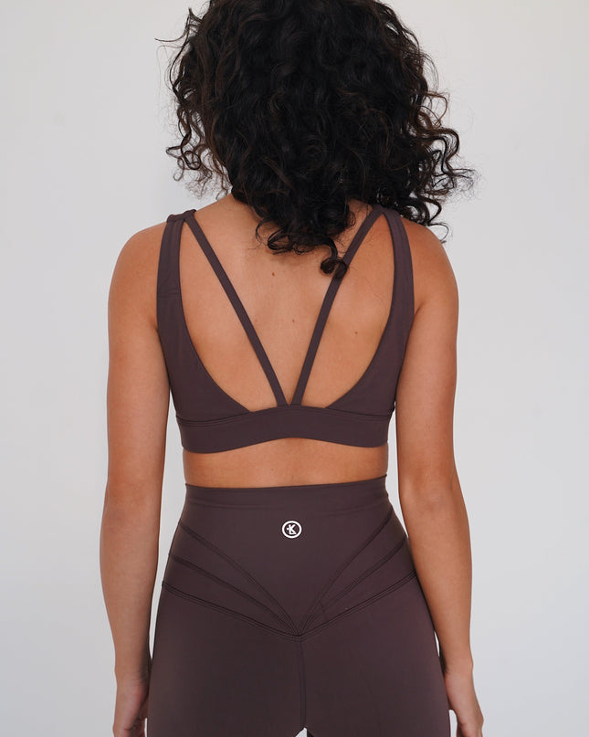 I am Beautifully Radiant Quick Dry Coffee Sports Bra