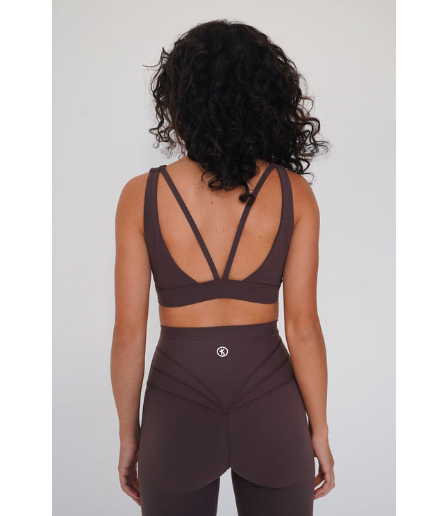 I am Beautifully Radiant Quick Dry Coffee Sports Bra