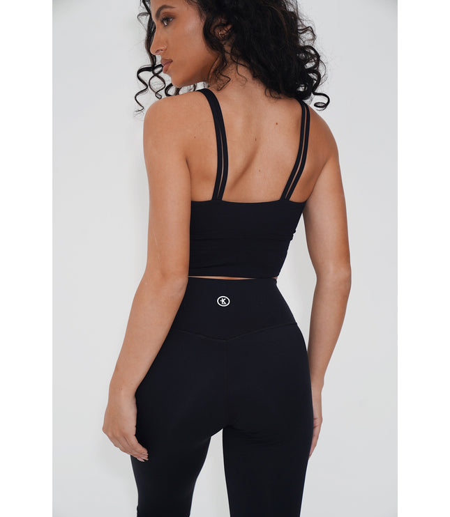 I Am Confident Black Cropped Tank