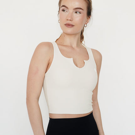 I Am Self Love Ribbed Quick-Dry Butter Ivory Tank