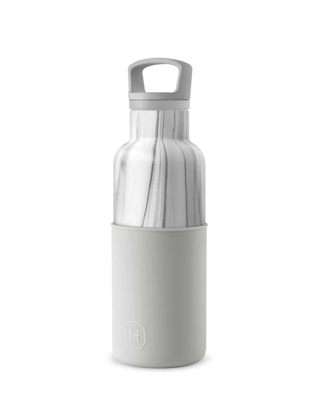 Vacuum Insulated Water Bottle - White Marble 16 oz