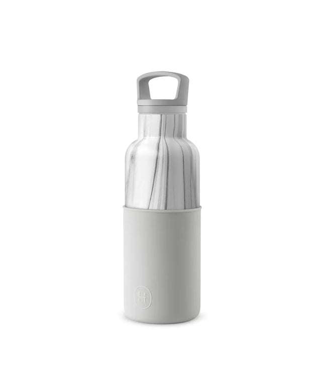 Vacuum Insulated Water Bottle - White Marble 16 oz