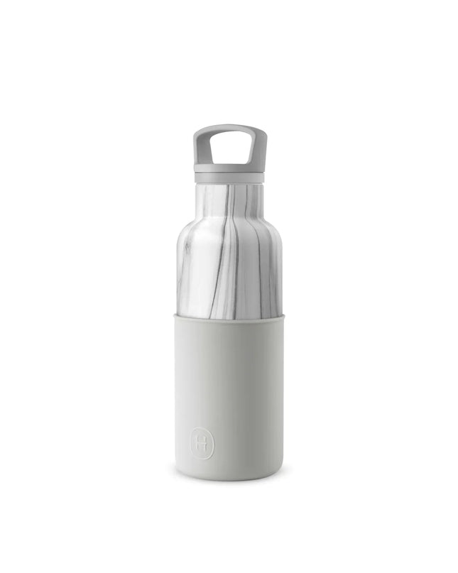 Vacuum Insulated Water Bottle - White Marble 16 oz