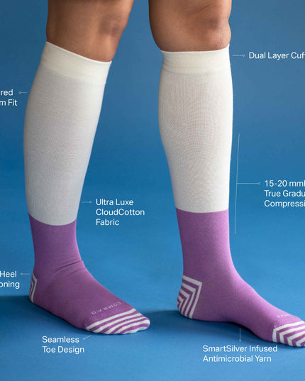 CloudCotton Compression Socks - Colorblock