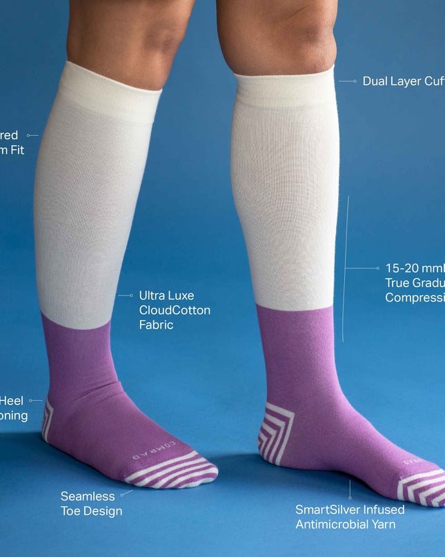 CloudCotton Compression Socks - Colorblock