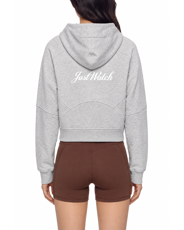 JUSTWATCH ARC Cropped Zip Hoodie
