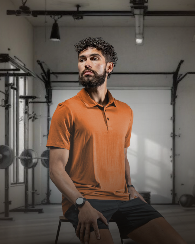 Men's Terra Recovery Polo (Sunfire Clay)