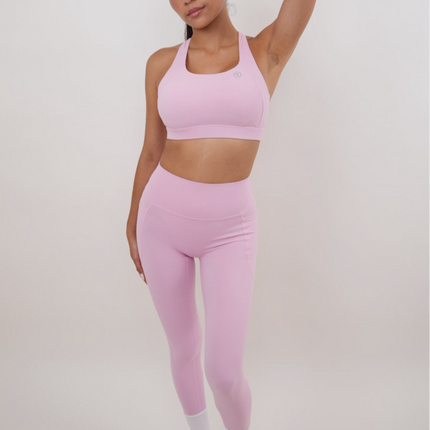 I Am Glowing Pink Blossom Quick Dry Butter Legging