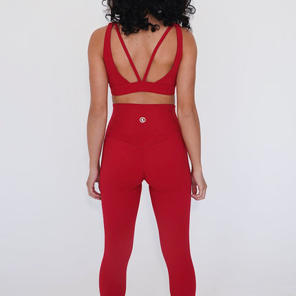 I am Beautifully Radiant Quick Dry Red Yoga Legging