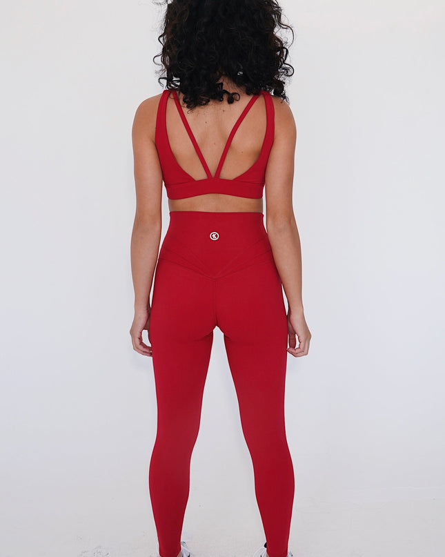I am Beautifully Radiant Quick Dry Red Yoga Legging