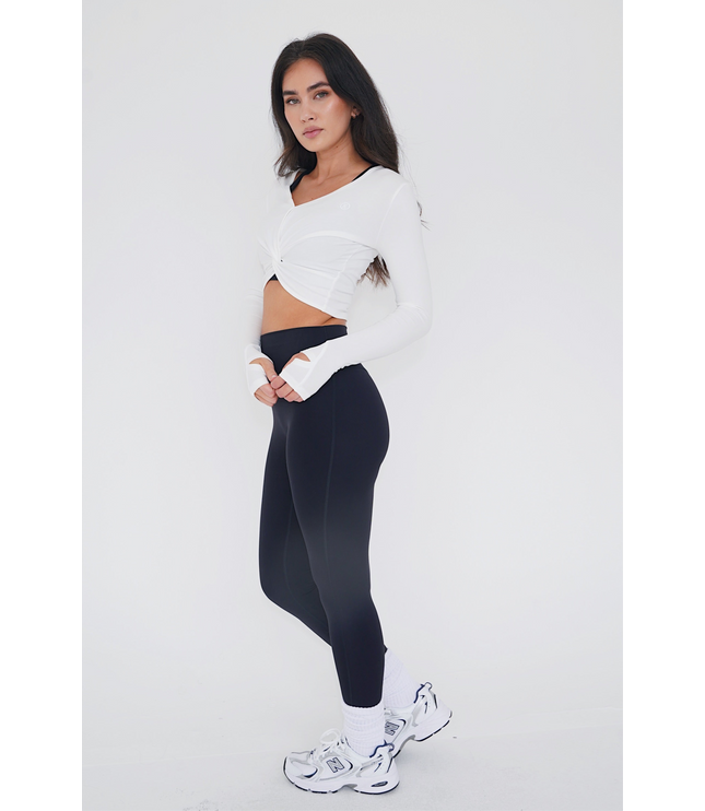 I Release Doubt Buttery Soft White Long Sleeve Crop Top