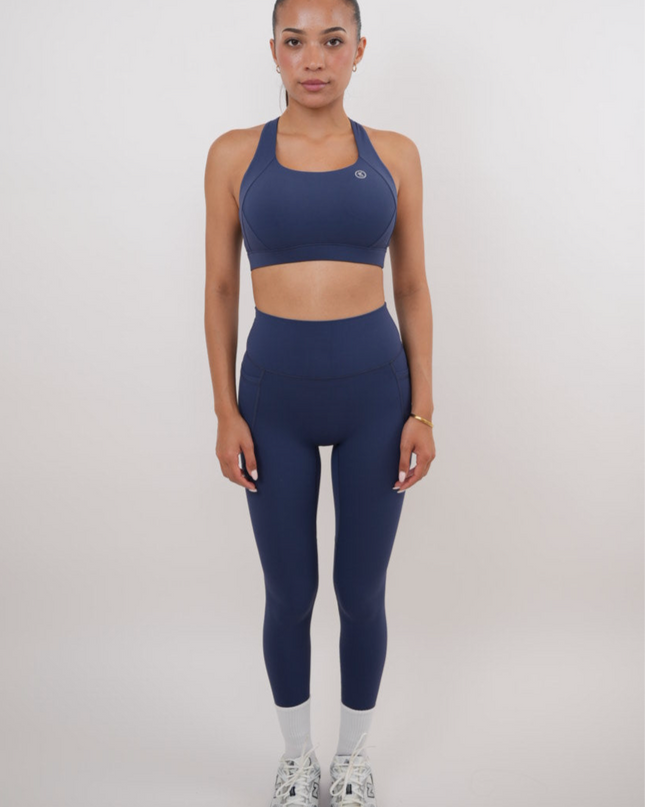 I Am Glowing Navy Blue Quick Dry Butter Legging