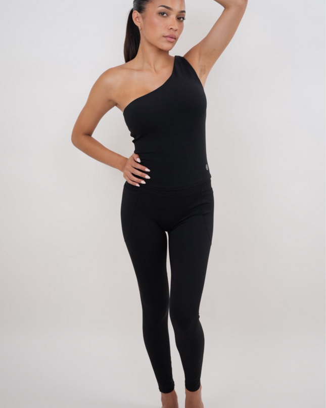 I Am Wealthy Black Comfort Stretch Legging