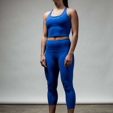Women's SOHO Cross Back Crop Tank (Neo Blue)