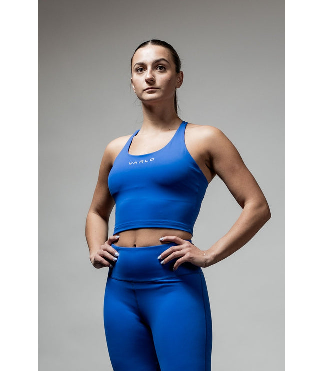 Women's SOHO Cross Back Crop Tank (Neo Blue)