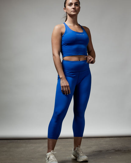 Women's SOHO Cross Back Crop Tank (Neo Blue)