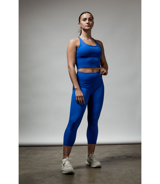Women's SOHO Cross Back Crop Tank (Neo Blue)