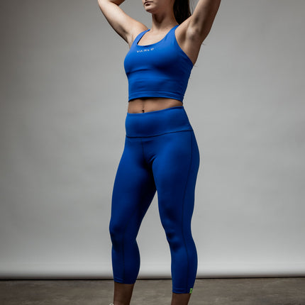Women's SOHO Cross Back Crop Tank (Neo Blue)