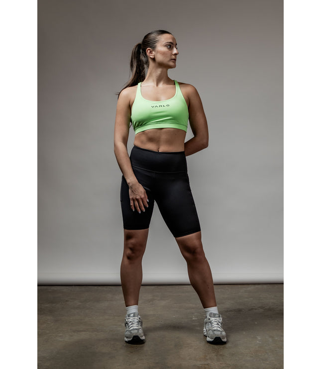 SOHO Women's Technical High Rise Shorts 8" (Black)