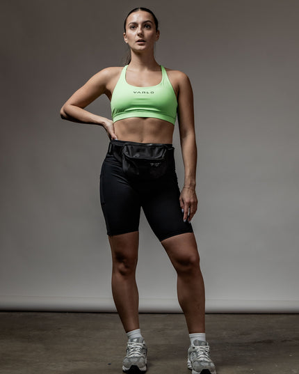 SOHO Women's Technical High Rise Shorts 8" (Black)