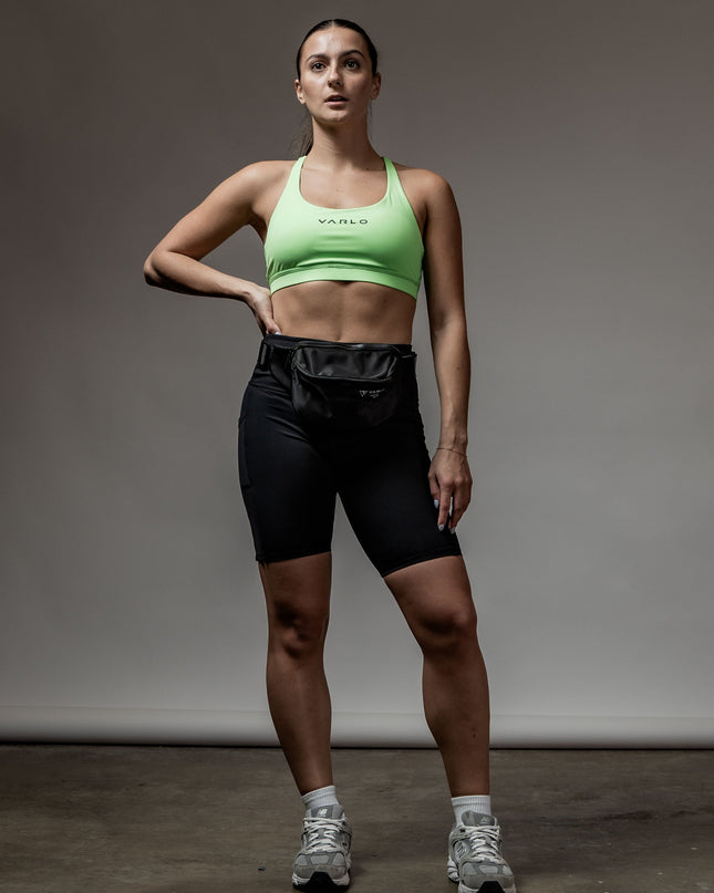 SOHO Women's Technical High Rise Shorts 8" (Black)