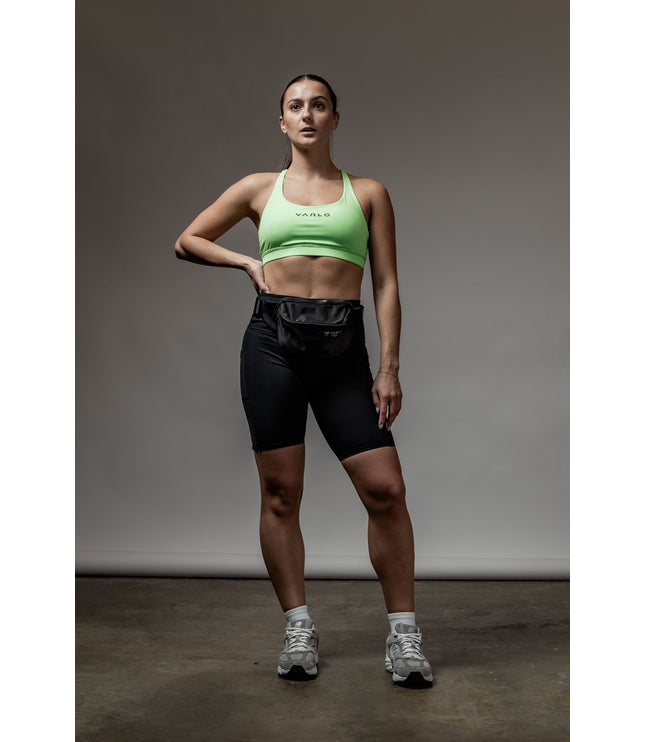 SOHO Women's Technical High Rise Shorts 8" (Black)