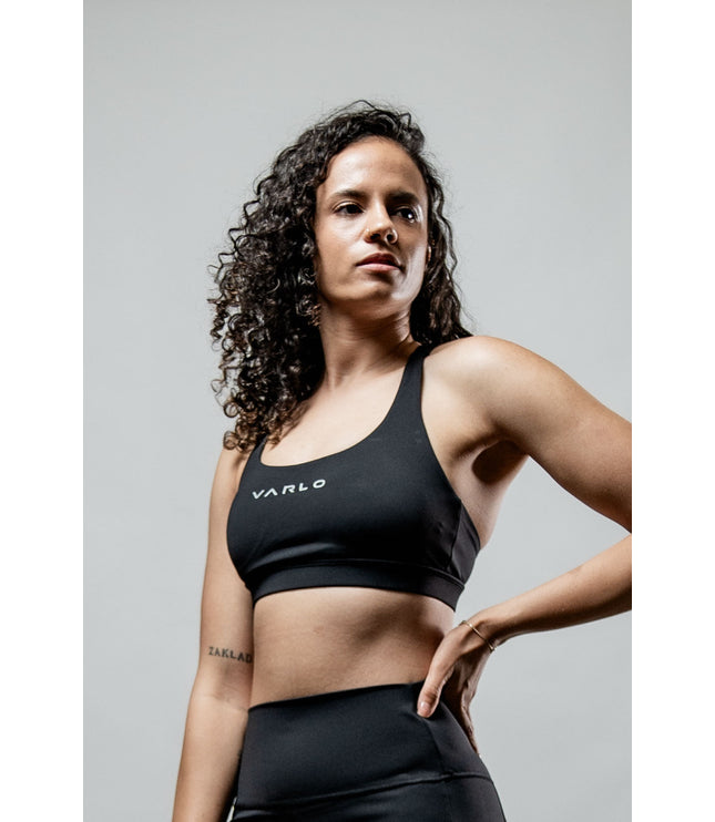 Women's SOHO Cross Back Sports Bra (Black)