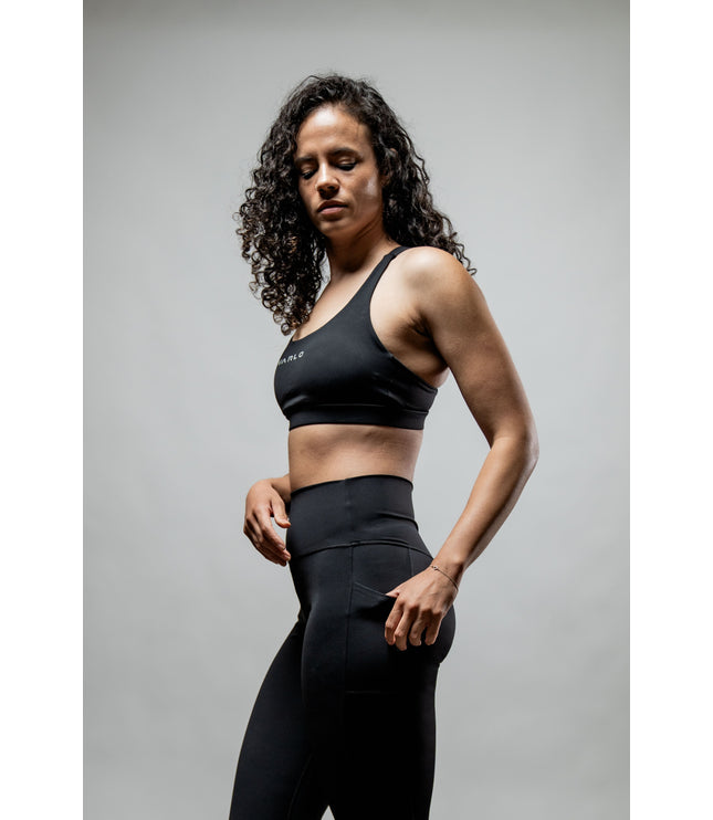 Women's SOHO Cross Back Sports Bra (Black)