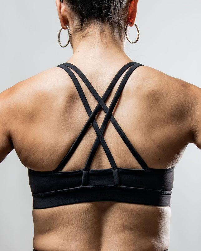 Women's SOHO Cross Back Sports Bra (Black)