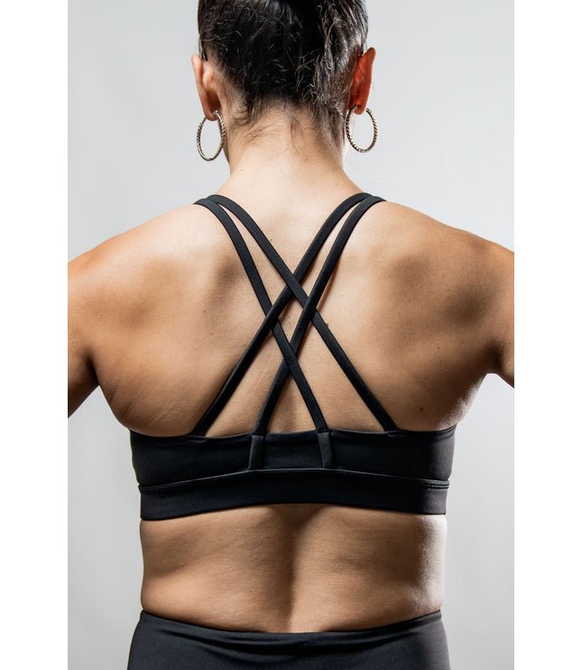 Women's SOHO Cross Back Sports Bra (Black)