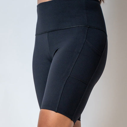 SOHO Women's Technical High Rise Shorts 8" (Black)