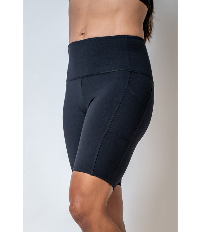 SOHO Women's Technical High Rise Shorts 8" (Black)