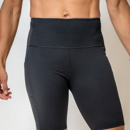 SOHO Women's Technical High Rise Shorts 8" (Black)