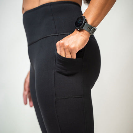 SOHO Women's Technical High Rise Shorts 8" (Black)